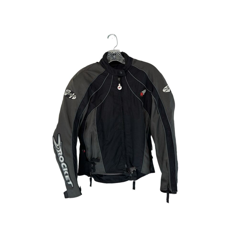 Joe Rocket Motorcycle Jacket Biker Leather Women's Black Padded Mesh Small